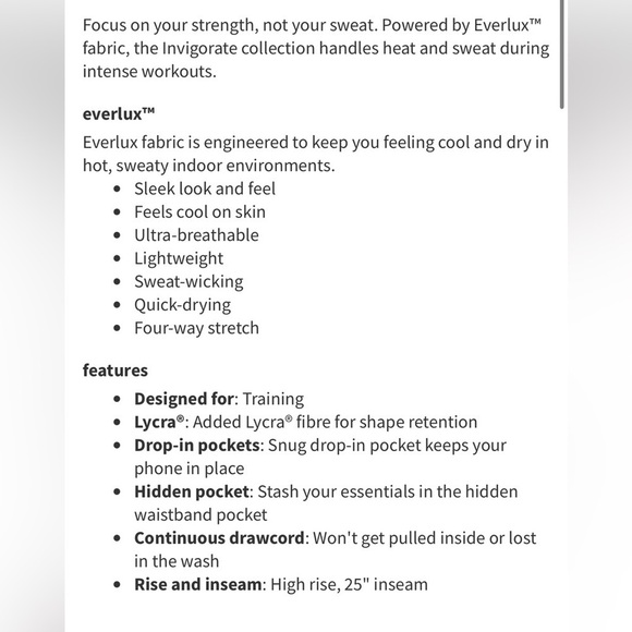 Lululemon Invigorate High-Rise Leggings 25" Sz 4 - Picture 4 of 16